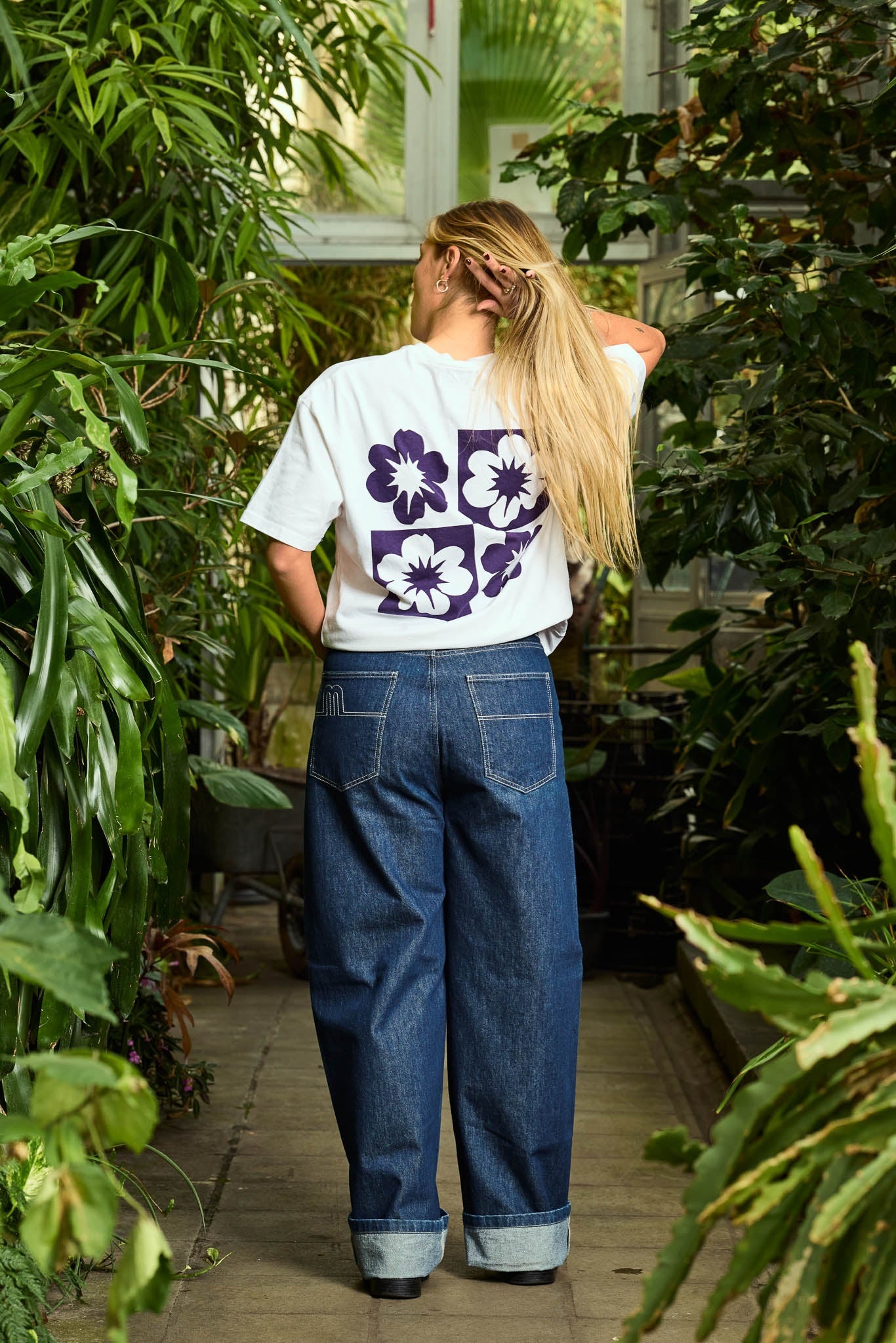 Arbor Antwerp Purple Flower Shirt - White