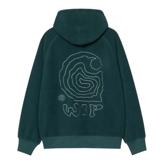 Carhartt WIP Hooded Helix Sweat - Deep Lagoon/Silver