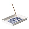 Theory and Practice Incense Tray - White/Blue