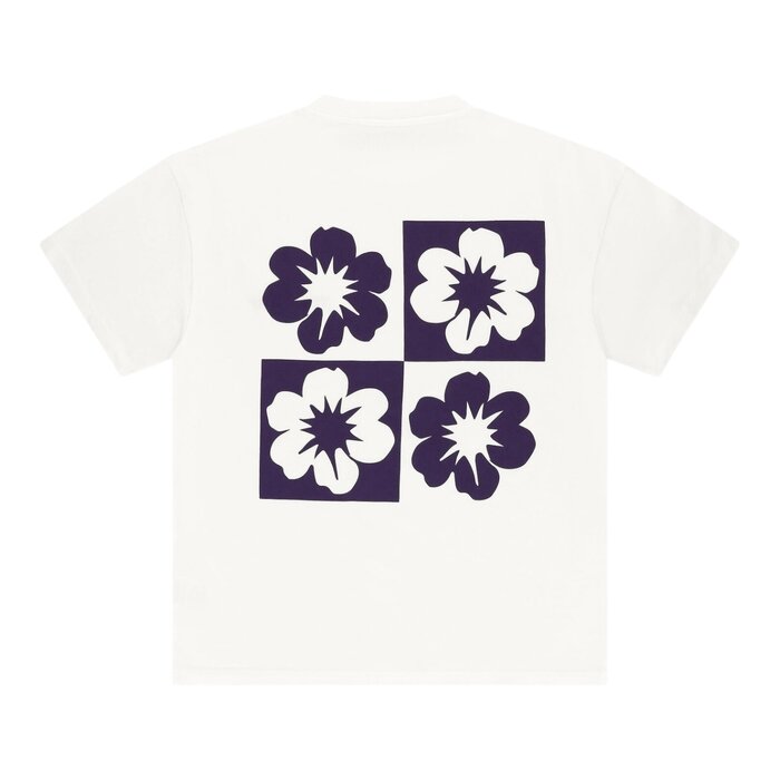 Arbor Antwerp Purple Flower Shirt - White
