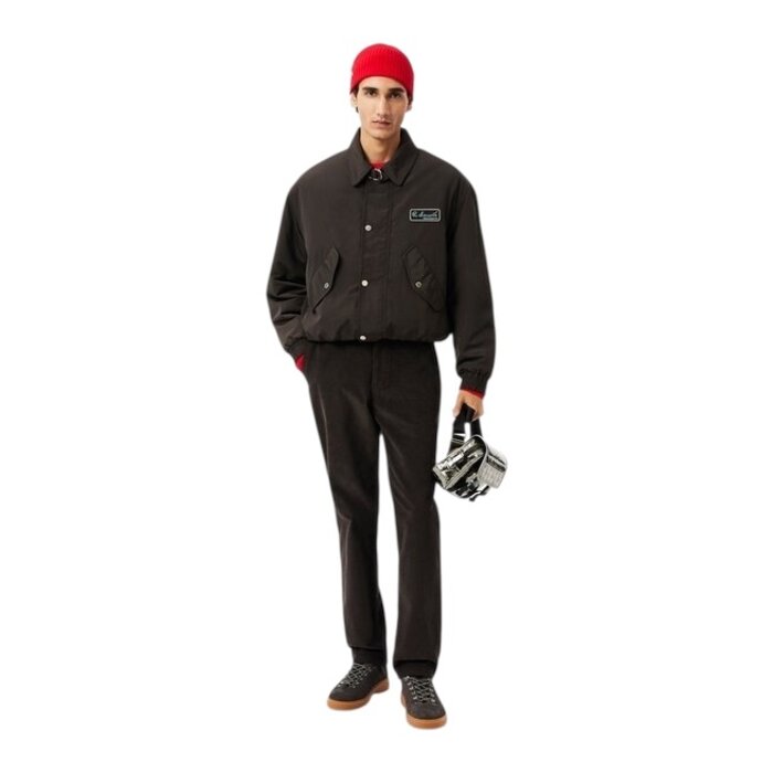 Lacoste Bonnet côtelé en laine - Rouge