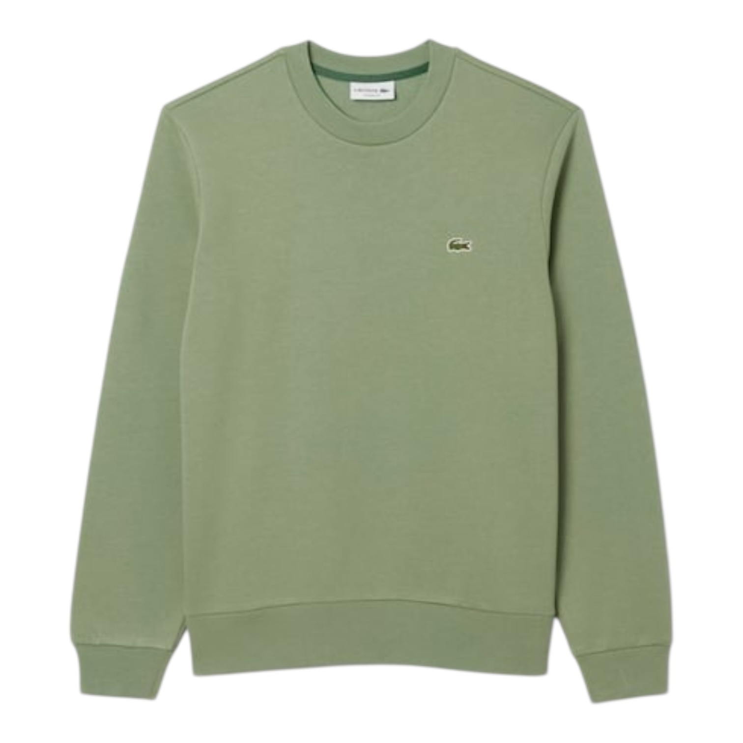 Lacoste Sweatshirt Molleton Col Rond - Vert Thyme