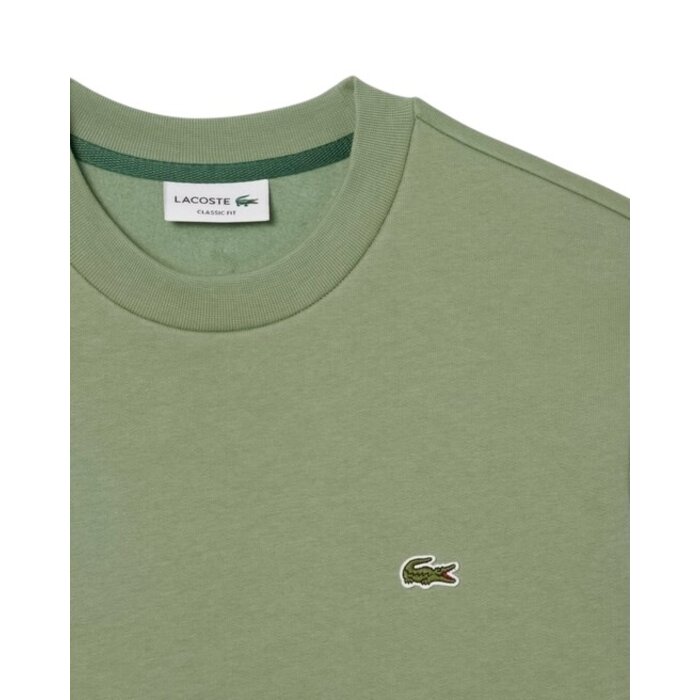 Lacoste Sweatshirt Molleton Col Rond - Vert Thyme