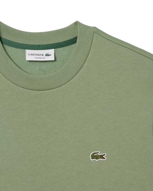 Lacoste Sweatshirt Molleton Col Rond - Vert Thyme