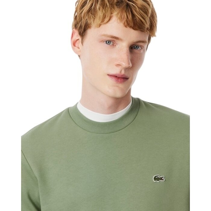 Lacoste Sweatshirt Molleton Col Rond - Vert Thyme