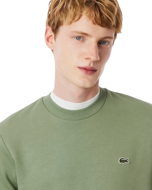 Lacoste Sweatshirt Molleton Col Rond - Vert Thyme
