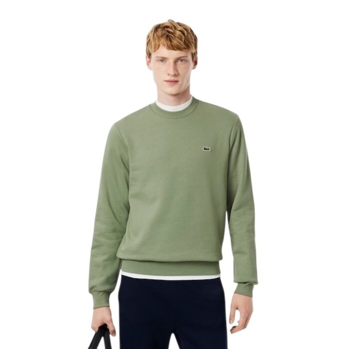 Lacoste Sweatshirt Molleton Col Rond - Vert Thyme