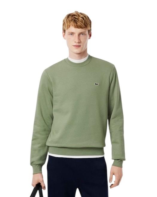 Lacoste Sweatshirt Molleton Col Rond - Vert Thyme