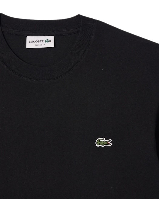 Lacoste T-shirt coton col rond - Noir