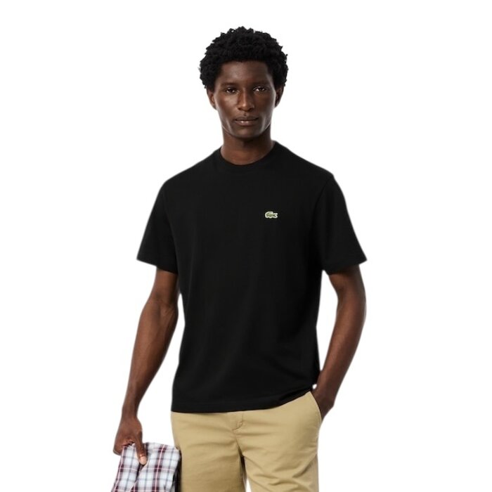 Lacoste T-shirt coton col rond - Noir