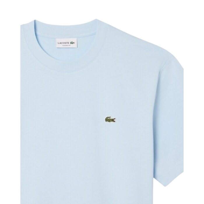 Lacoste T-shirt Coton col rond - Bleu Clair T01