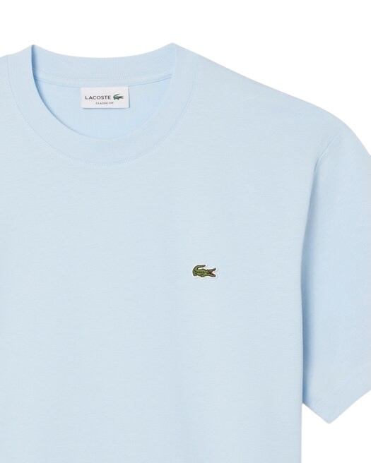 Lacoste T-shirt Coton col rond - Bleu Clair T01