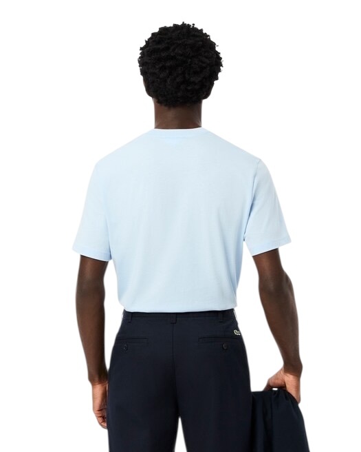 Lacoste T-shirt Coton col rond - Bleu Clair T01