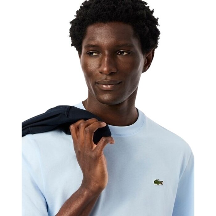 Lacoste T-shirt Coton col rond - Bleu Clair T01