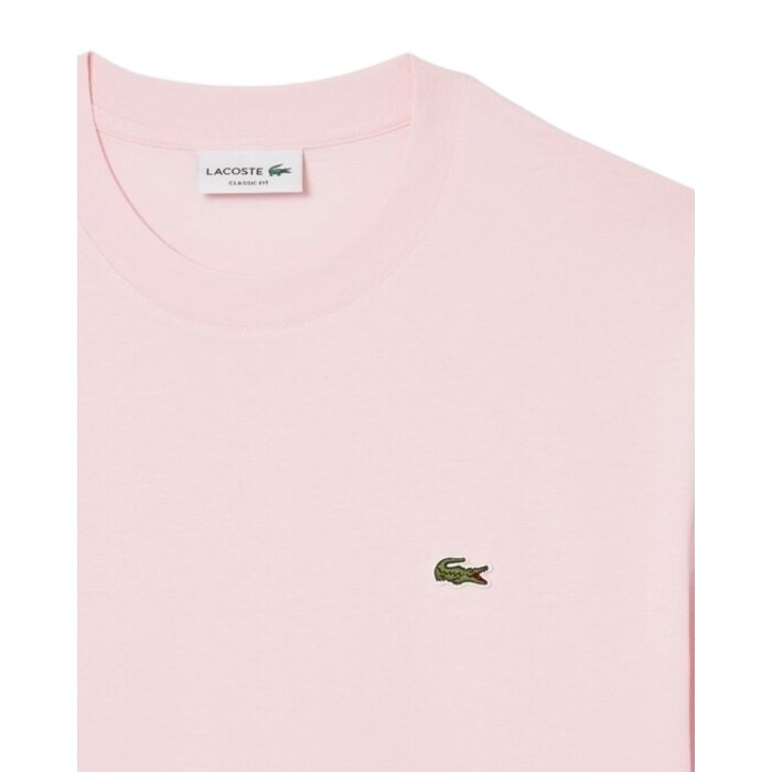 Lacoste T-shirt Coton Col Rond - Rose Pale