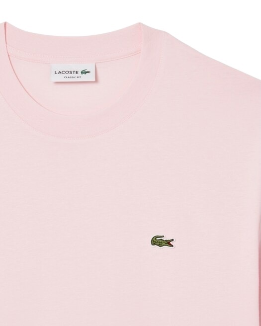 Lacoste T-shirt Coton Col Rond - Rose Pale