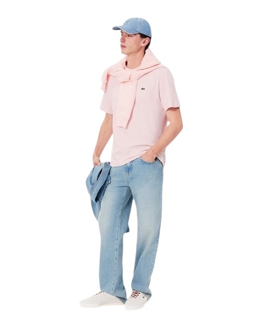 Lacoste T-shirt Coton Col Rond - Rose Pale
