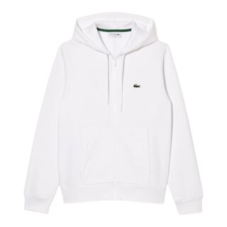 Lacoste Sweatshirt Zippé Lacoste avec Poche Kangourou - Blanc