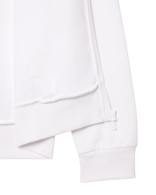 Lacoste Sweatshirt Zippé Lacoste avec Poche Kangourou - Blanc