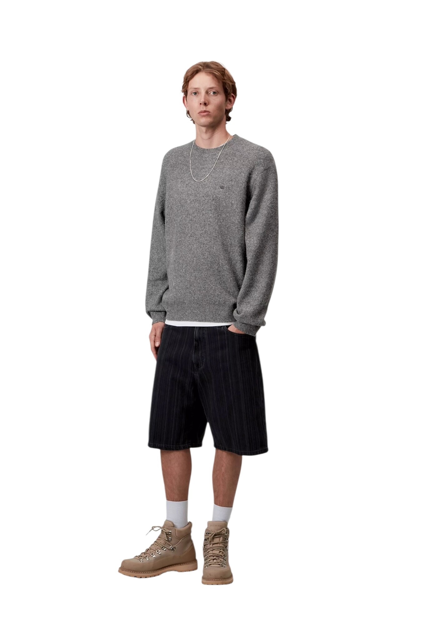 Carhartt WIP Curtis Sweater - Tangled Graphite