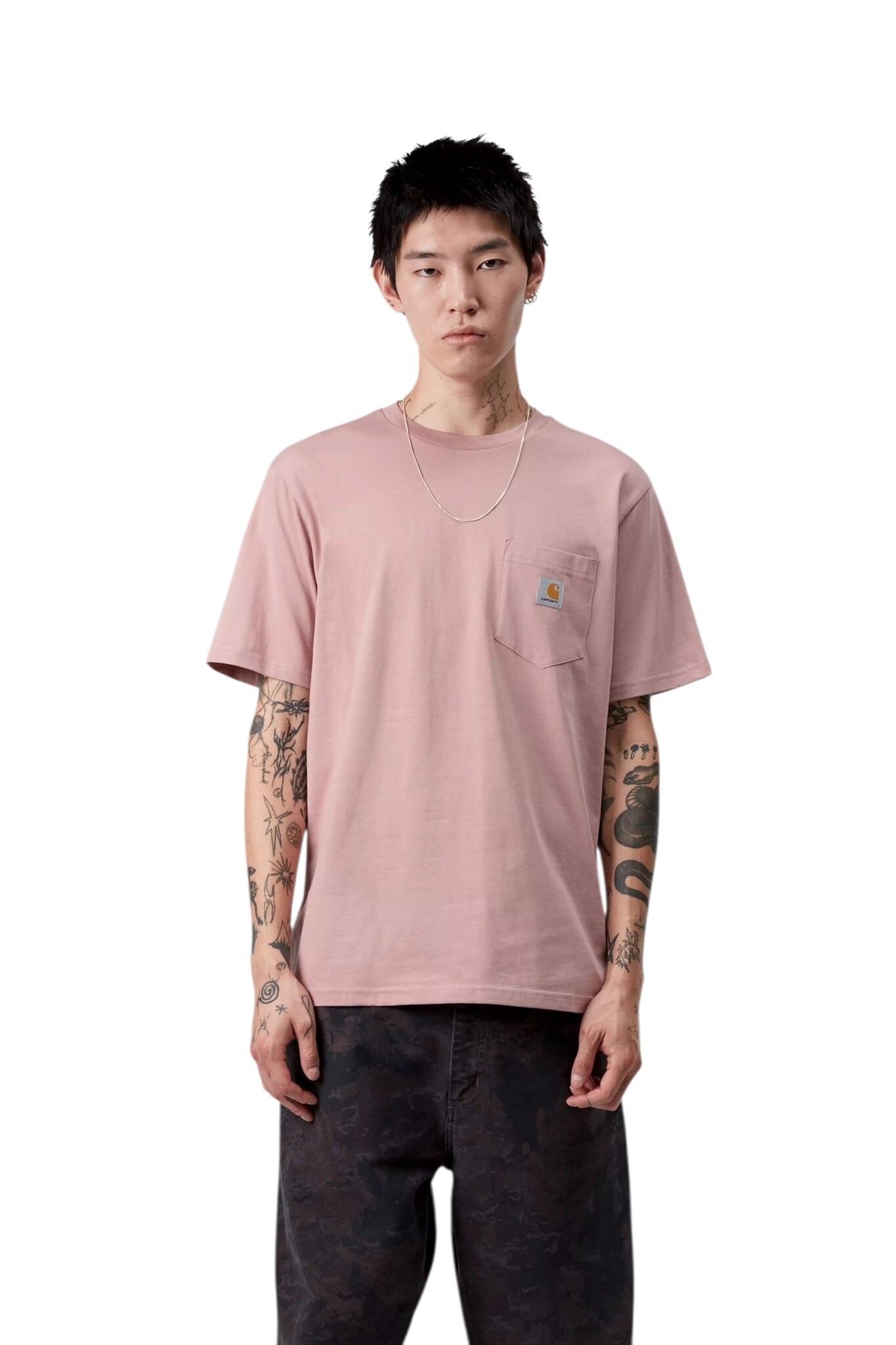 Carhartt WIP S/S Pocket T-Shirt - Glassy Pink