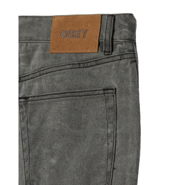 Obey Classic Wrinkle Baggy Denim - Black Wrinkle Wash