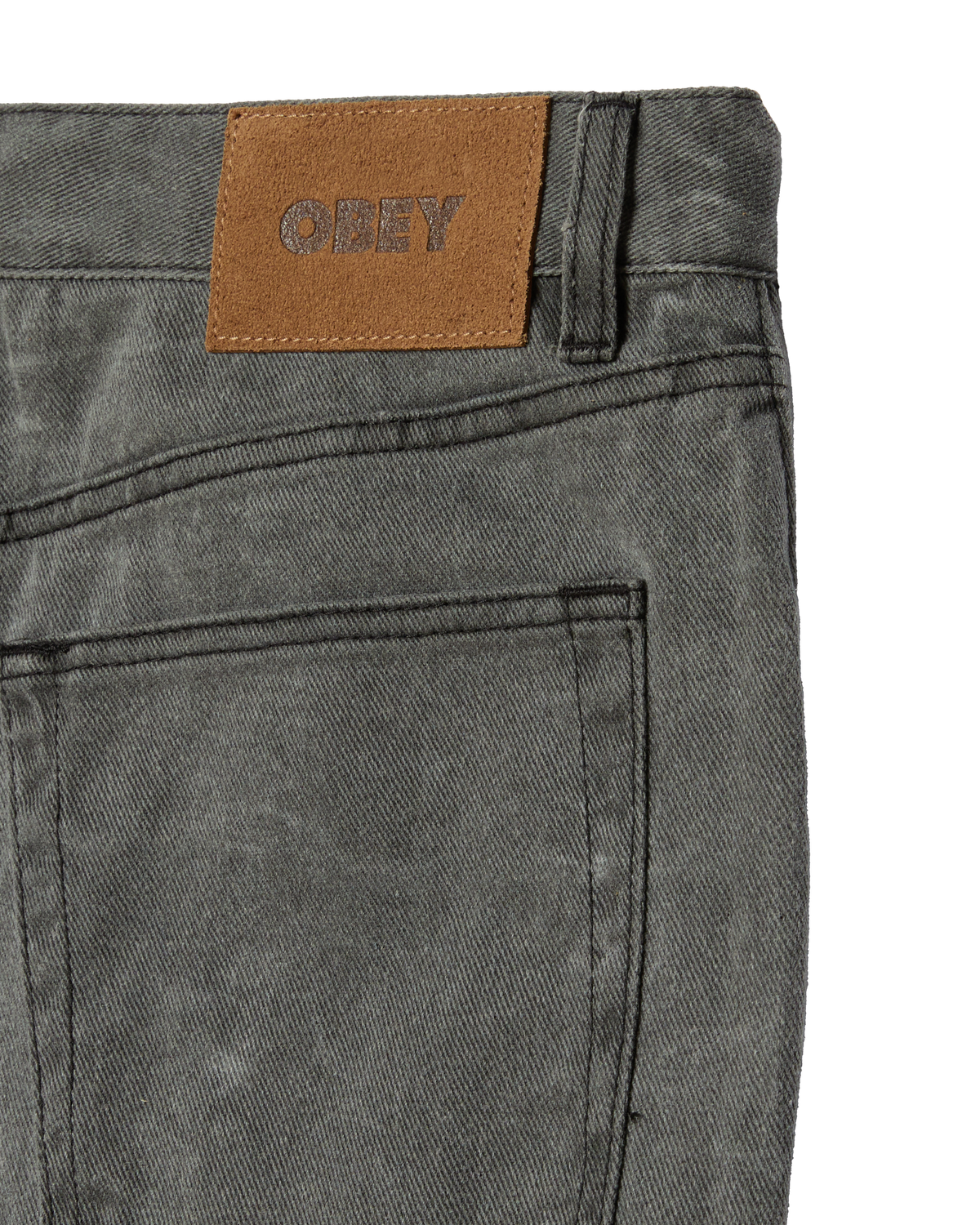 Obey Classic Wrinkle Baggy Denim - Black Wrinkle Wash