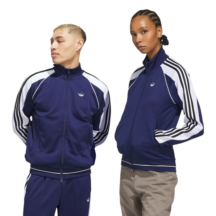 Adidas Skateboarding Tyshawn Track Jacket - Dark Blue/White/Black