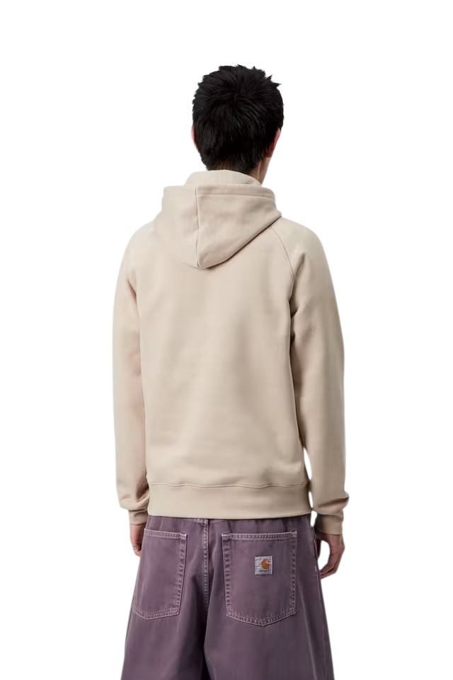 Carhartt WIP Hooded Chase Sweat - Fleur De Sel/Gold