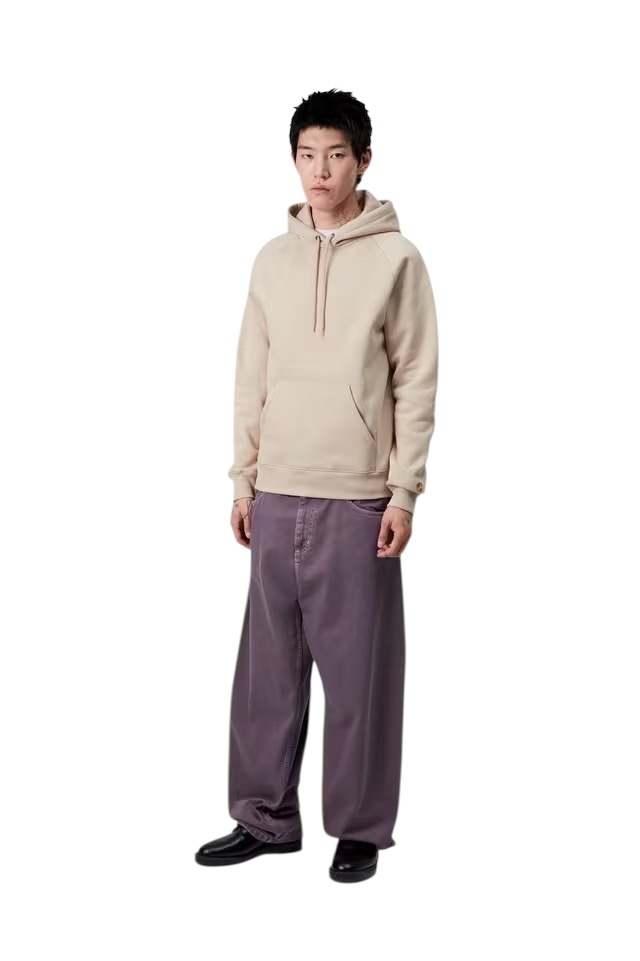 Carhartt WIP Hooded Chase Sweat - Fleur De Sel/Gold