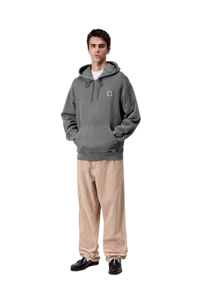 Carhartt WIP Hooded Vista Sweat - Black (Garment Dyed)