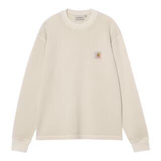 Carhartt WIP L/S Vista Waffle T-shirt - Fleur De Sel (Garment Dyed)