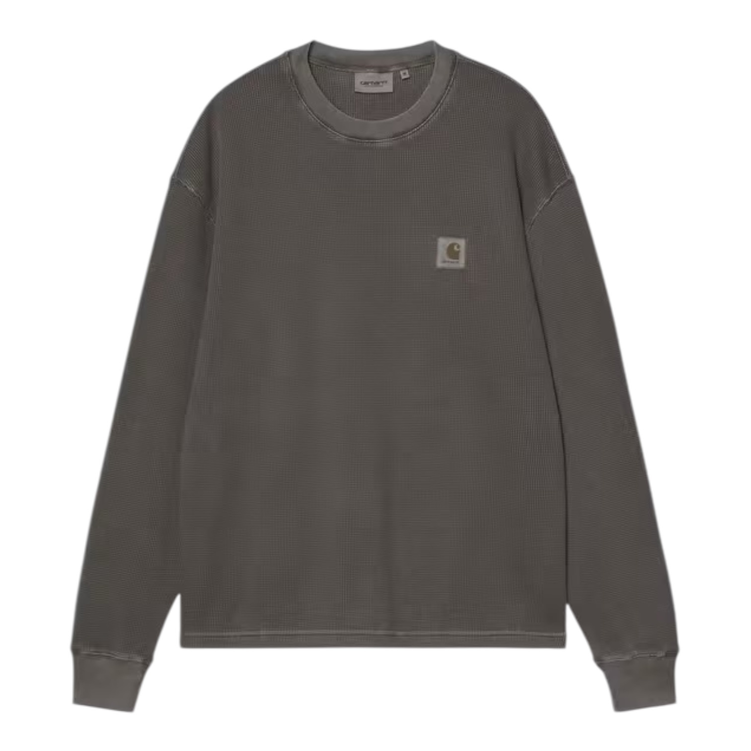 Carhartt WIP L/S Vista Waffle T-shirt - Black (Garment Dyed)