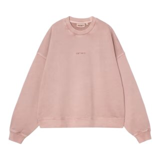 Carhartt WIP W' Benton Sweat - Glassy Pink (Garment Dyed)