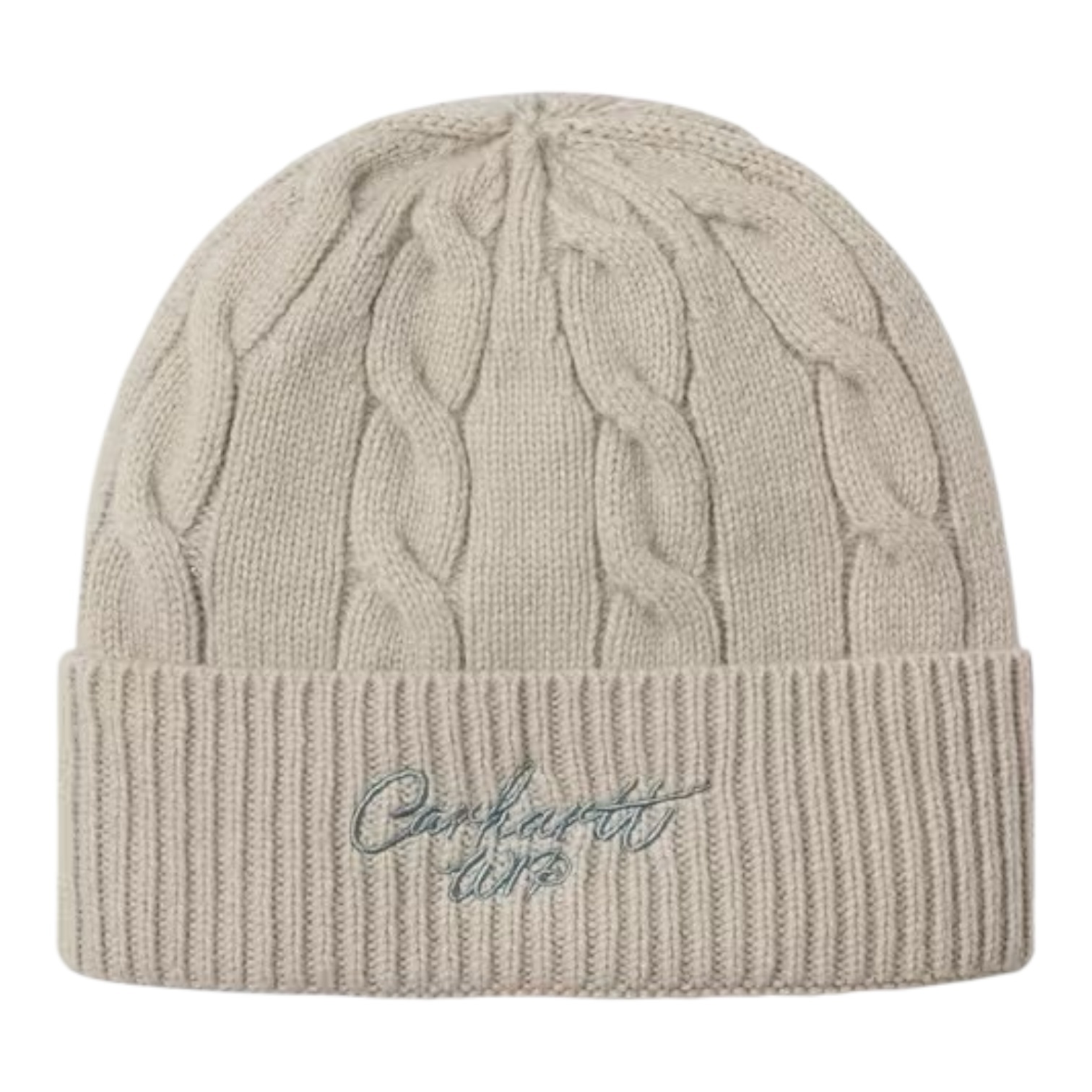 Carhartt WIP Signature Cable Beanie - Fleur De Sel/Citadel