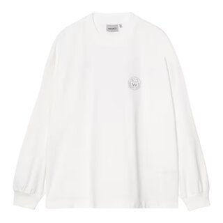 Carhartt WIP L/S World Class T-Shirt - White Heavy Stone Wash