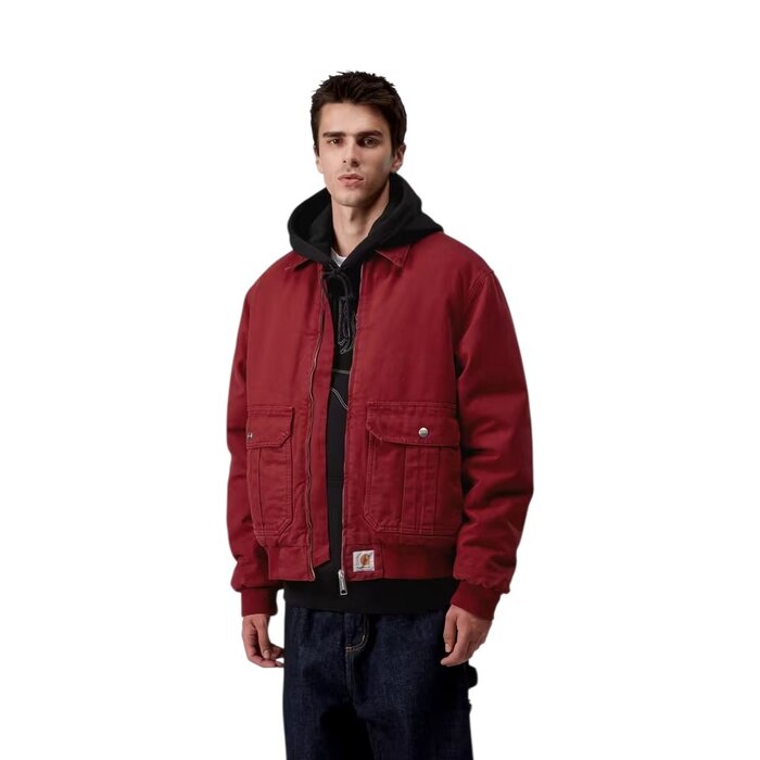 Carhartt WIP Stanton Jacket - Scarlet (Stone Washed)