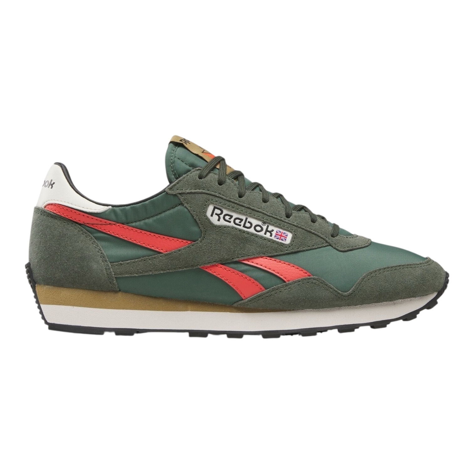 Reebok Aztec II - Grit Green/Semi Orange Flare/Alabaster
