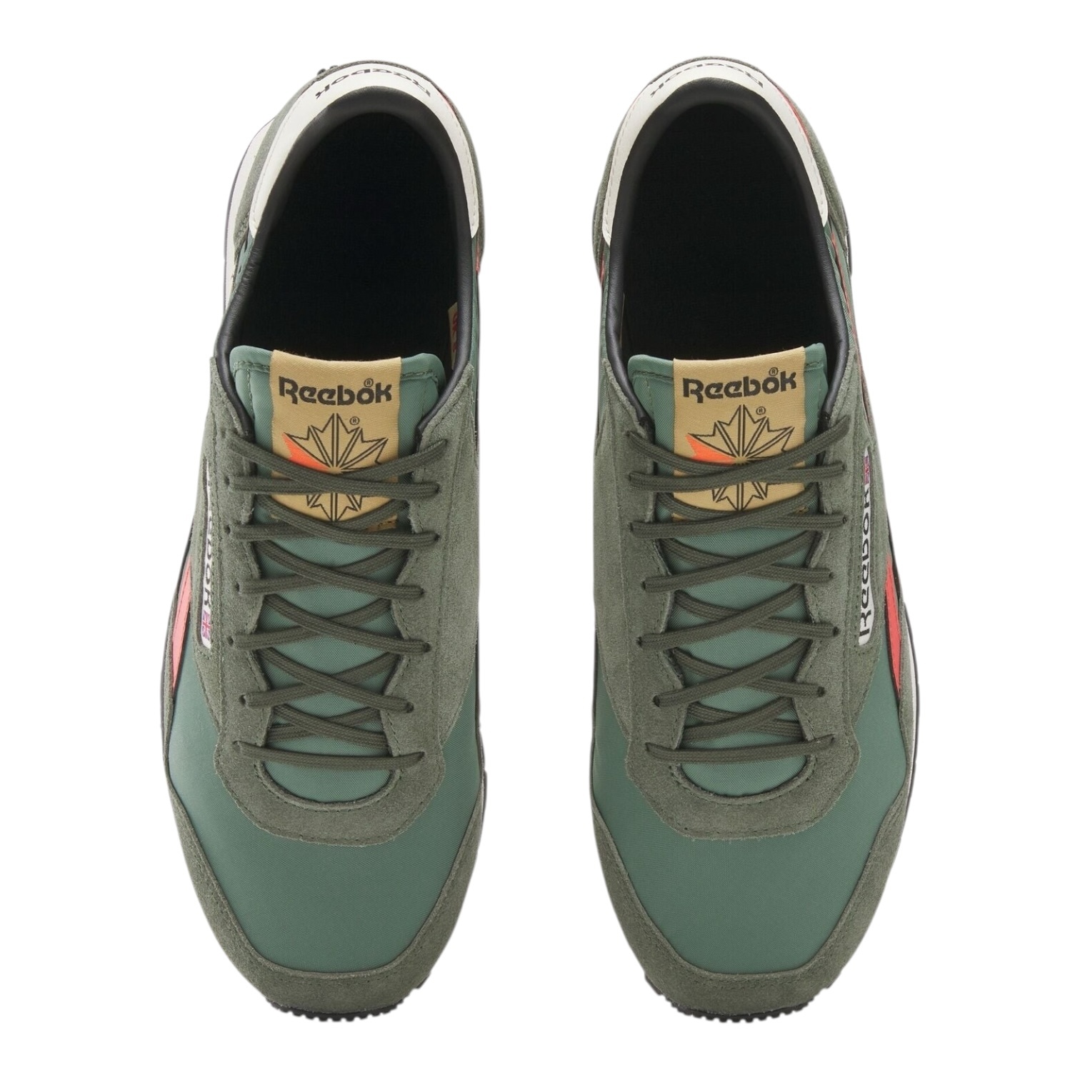 Reebok Aztec II - Grit Green/Semi Orange Flare/Alabaster