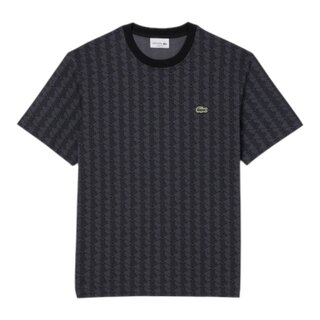Lacoste T-shirt Jersey Monogramme - Gris Foncé/Noir