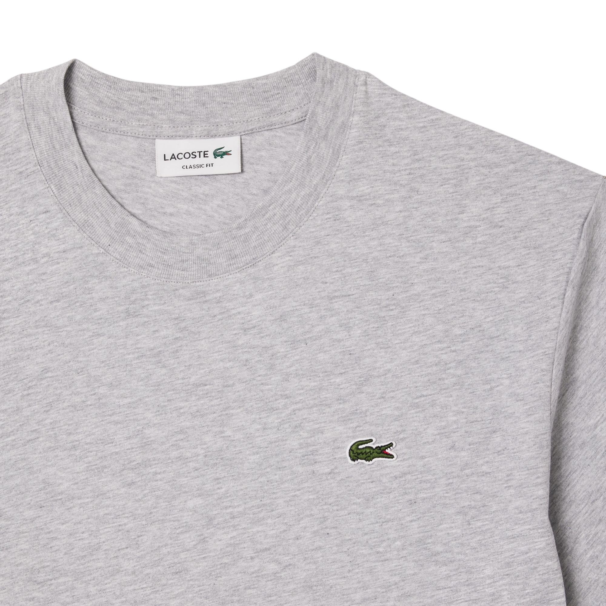 Lacoste T-shirt Coton Col Rond - Gris Chiné CCA
