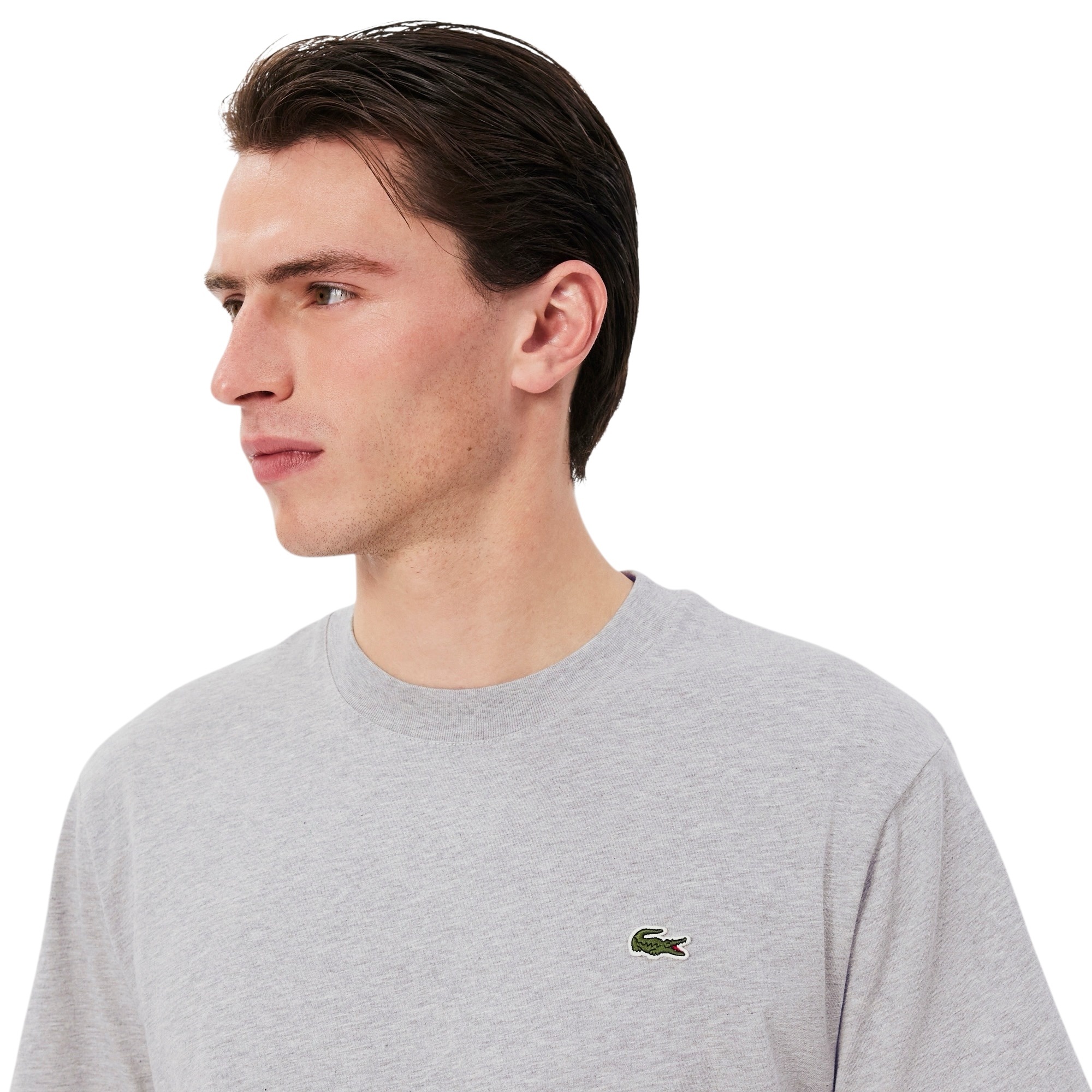 Lacoste T-shirt Coton Col Rond - Gris Chiné CCA