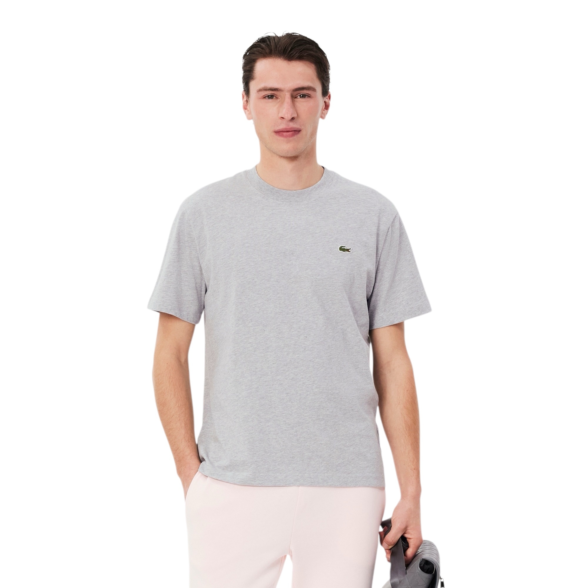 Lacoste T-shirt Coton Col Rond - Gris Chiné CCA