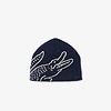 Bonnet en Laine Jacquard Crocodile - Bleu Marine/Blanc