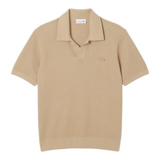 Lacoste Pull Col Polo Ouvert Coton - Beige