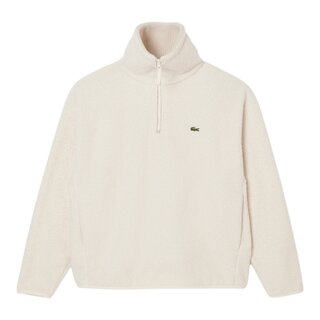 Lacoste Sweatshirt Polaire Col Montant Zippé - Blanc XFJ