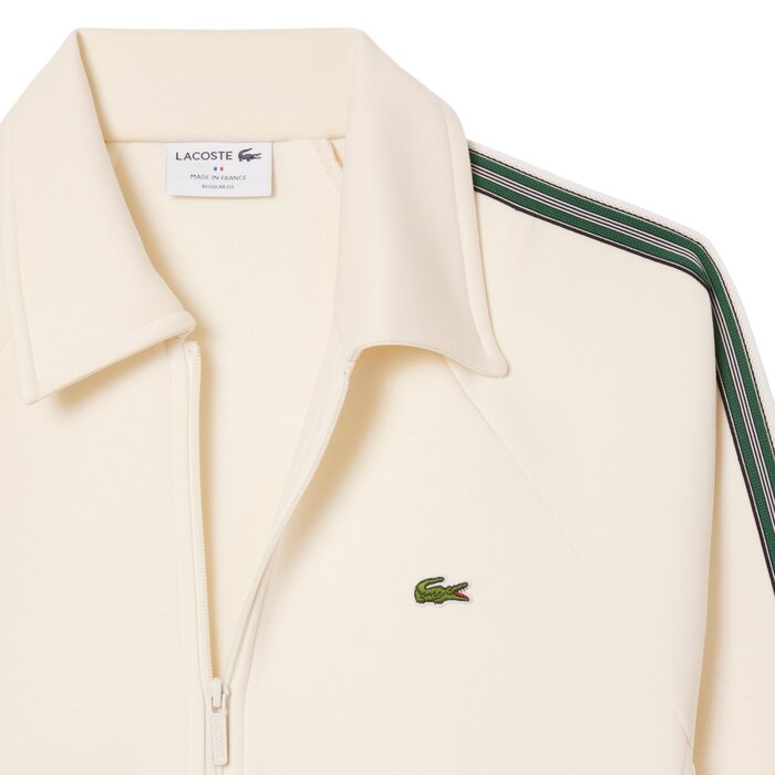 Lacoste Sweatshirt Zippé Fabriqué En France - Blanc XFJ