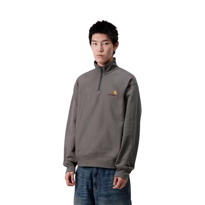 Carhartt WIP Half Zip American Script Sweat - Porphyry
