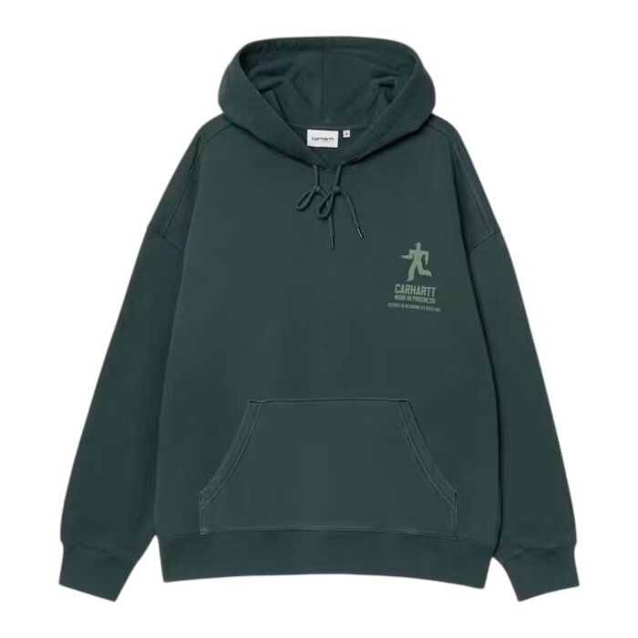Carhartt WIP Hooded Distance Sweatshirt - Dark Fir (Stone Dyed)