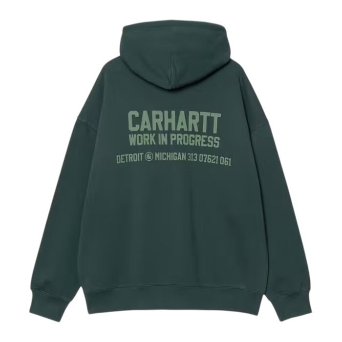 Carhartt WIP Hooded Distance Sweatshirt - Dark Fir (Stone Dyed)